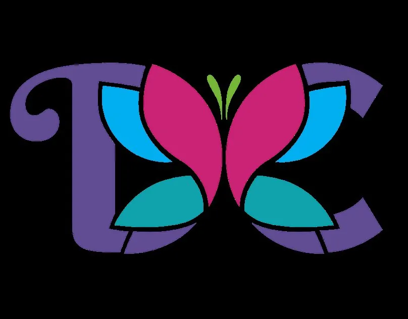 Logo de DColores, una mariposa multicolor