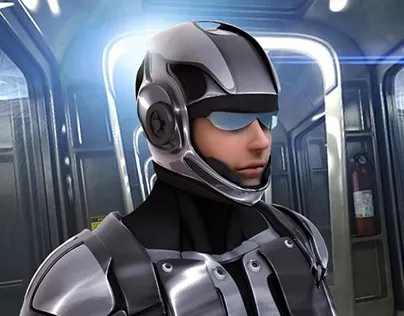 Personaje 3D con casco y armadura